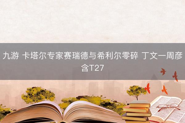 九游 卡塔尔专家赛瑞德与希利尔零碎 丁文一周彦含T27