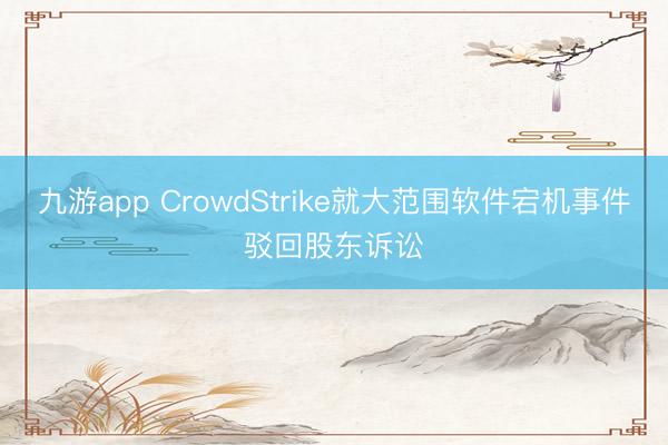 九游app CrowdStrike就大范围软件宕机事件驳回股东诉讼