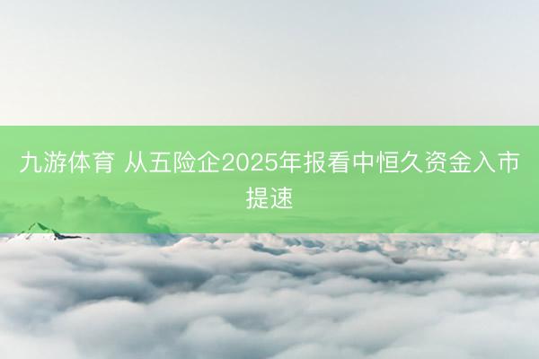 九游体育 从五险企2025年报看中恒久资金入市提速