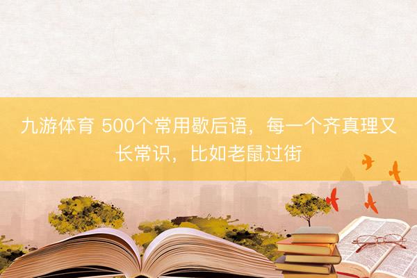 九游体育 500个常用歇后语，每一个齐真理又长常识，比如老鼠过街