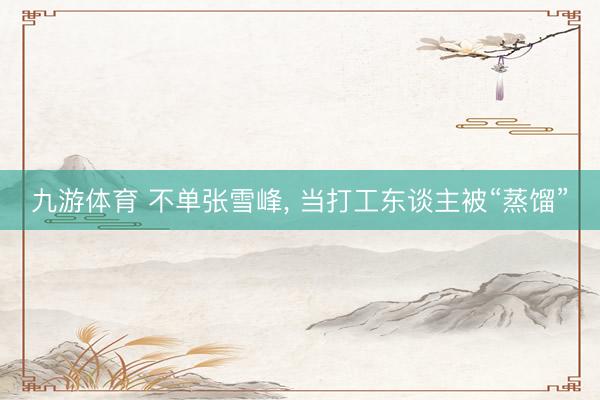 九游体育 不单张雪峰， 当打工东谈主被“蒸馏”