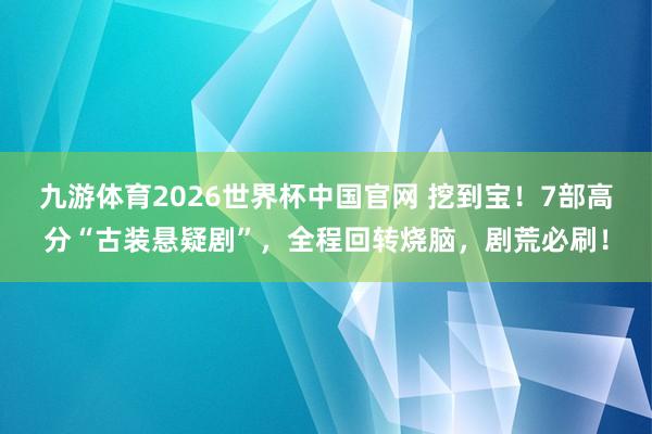 九游体育2026世界杯中国官网 挖到宝!7部高分“古装悬疑剧”,全程回转烧脑,剧荒必刷!