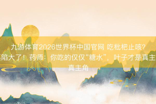 九游体育2026世界杯中国官网 吃枇杷止咳?诬陷大了!药师:你吃的仅仅“糖水”,叶子才是真主角