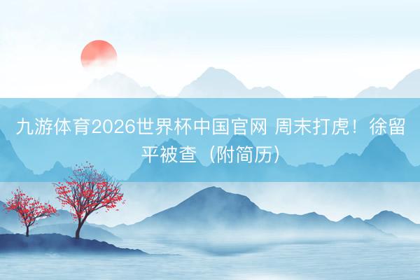 九游体育2026世界杯中国官网 周末打虎!徐留平被查(附简历)
