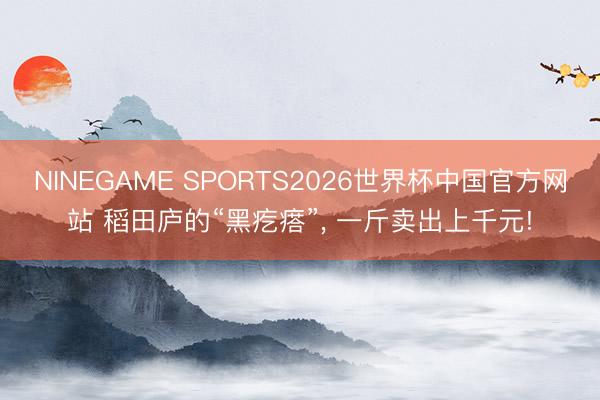 NINEGAME SPORTS2026世界杯中国官方网站 稻田庐的“黑疙瘩”, 一斤卖出上千元!