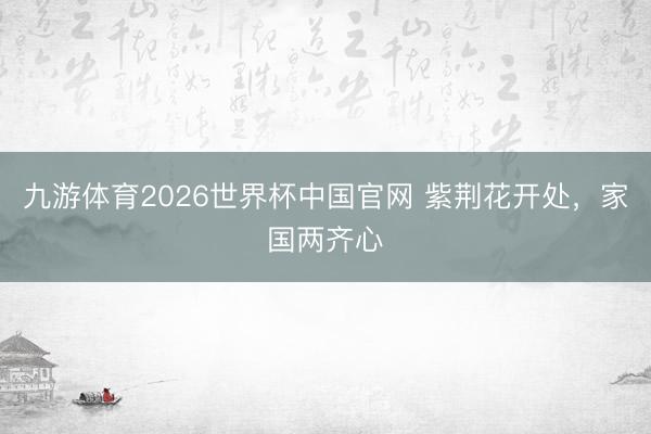 九游体育2026世界杯中国官网 紫荆花开处,家国两齐心